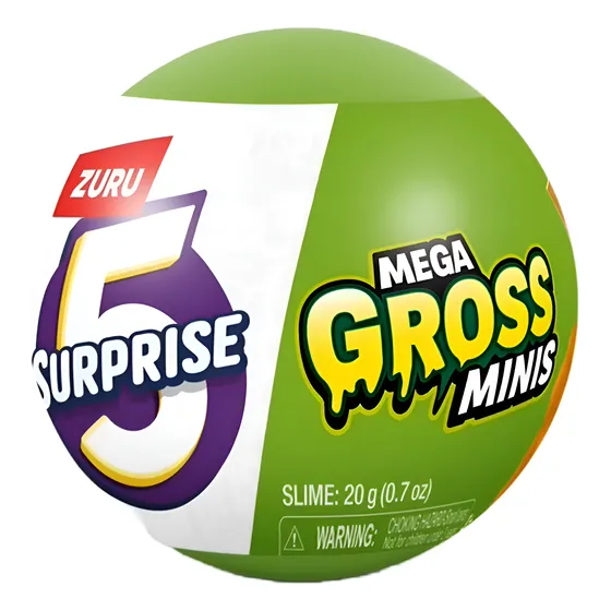 Capsula Con 5 Sorpresas Asquerosas Mega Gross Minis Juguete