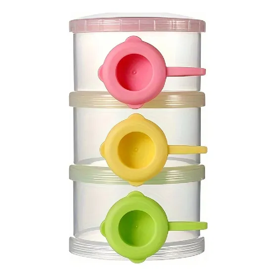 Dosificador Dispensador De Leche Polvo Fruta 3 Contenedores 