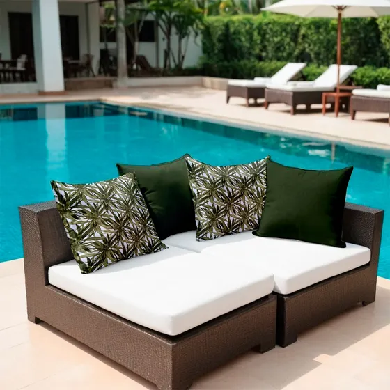 Kit 4 Capas De Almofada Impermeável Praia Piscina