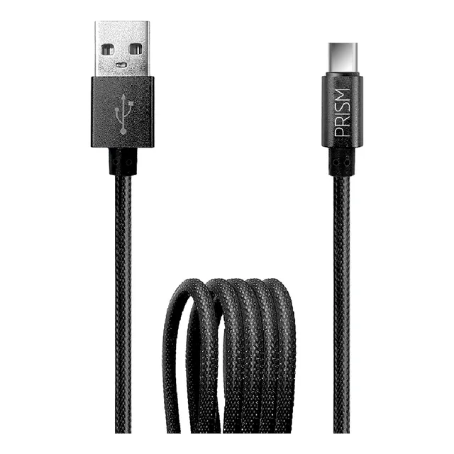Cable Foxbox Carga Rápida Prism 1.25 Mts Reforzado Tipo C Color Negro