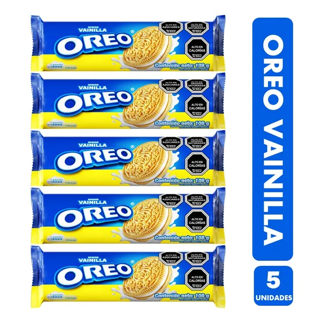 Galletas Oreo Sabor Vainilla - Para Colación (pack 5 Uni)