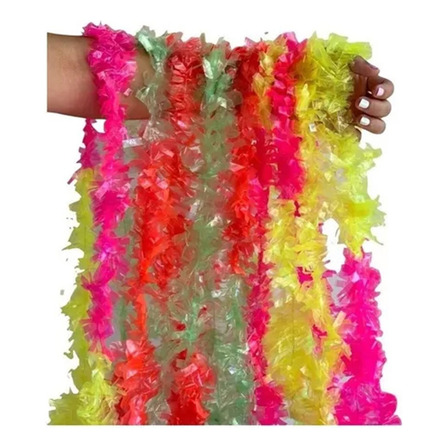 40 Collares Hawaianos Flúor Brilla Luz Uv Cotillon Luminoso 40 Collares Hawaianos Flúor Brilla Luz Uv Cotillon Luminoso