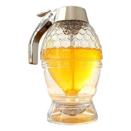 Pote De Mel Meleira Acrílico 200ml Dosador Antirrespingos Transparente
