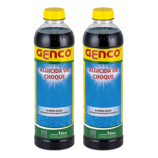 Kit 2 Algicida De Choque Elimina Algas Piscinas Genco 1l Kit 2 Algicida De Choque Elimina Algas Piscinas Genco 1l