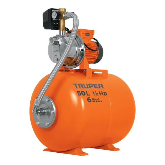 Bomba Hidroneumática 1/2 Hp Tanque 50lts Truper 12254