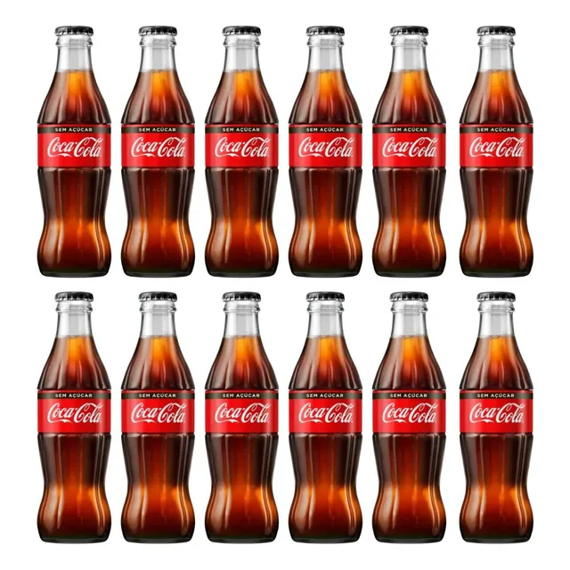 Coca-cola Zero Ks Garrafa 250ml Vidro 12 Unid Envio Imediato