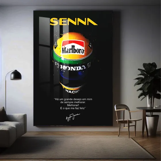 Quadro Tela 110x80 Quadro  Decorativo Ayrton Senna Modelos