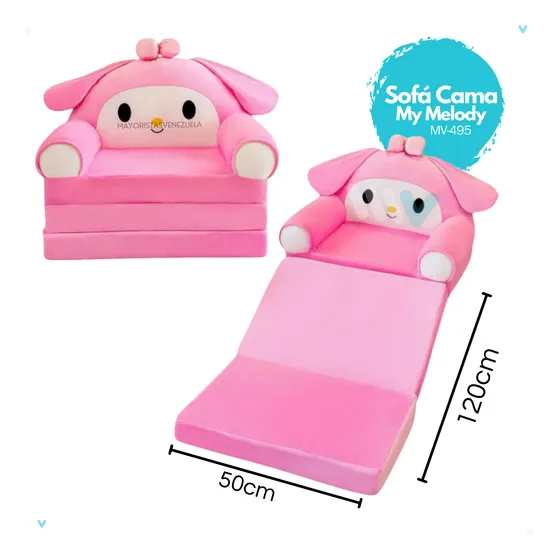 Sofá Cama My Melody Kuromi Peluche Colchoneta Guardería