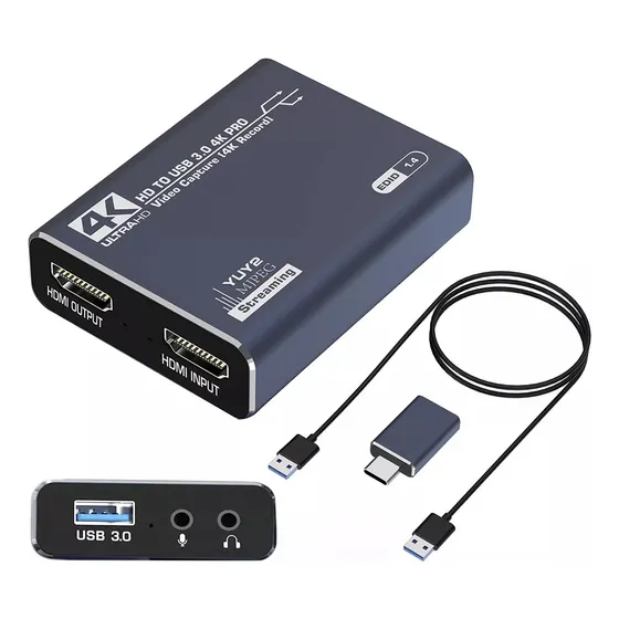 Gllai Placa de Captura de Vídeo Hdmi 4k Full Hd Usb 3.0 1080p 60fps Y01