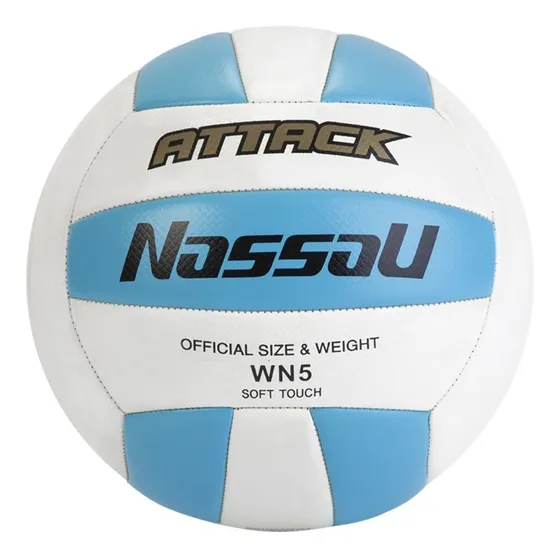 Pelota De Voley Tricolor N° 5 Apto Profesional Soft Touch Color Blanco/celeste