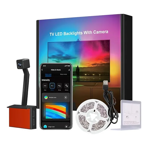 Tira De Luces Led Rgb Ritmica Con Cámara Para Tv De 55 A 65 