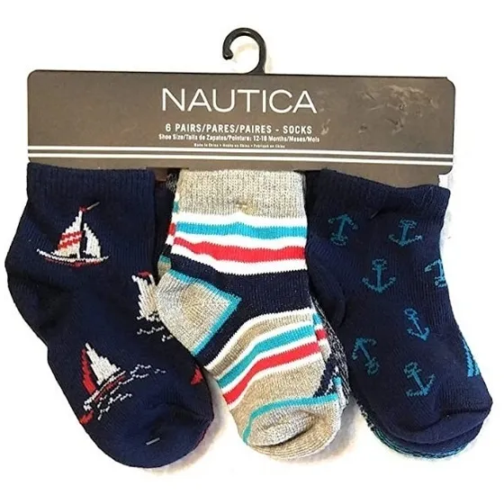 Medias Niño Nautica 6 Pack