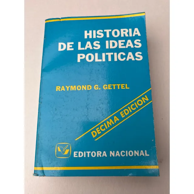 Historia De Las Ideas Políticas I  Raymond G. Gettel