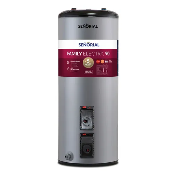 Termotanque eléctrico Señorial Family 90L carga superior gris plata 3000W