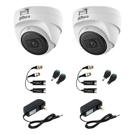 Kit 2 Cámaras Domo T1a21 N-u + Balum +2 Eliminadores