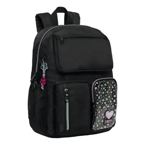 Mochila Infantil Niña Funny Brillo Mix Colores Head Negro