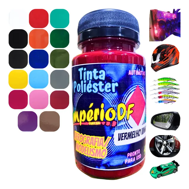 Tinta Automotiva Poliéster Aerografo 100ml - Cores Lisas