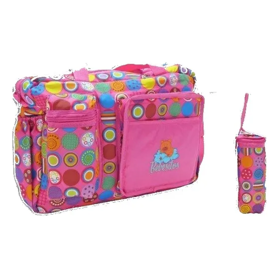 Bolso De Lona Maternal Con Porta Memas 