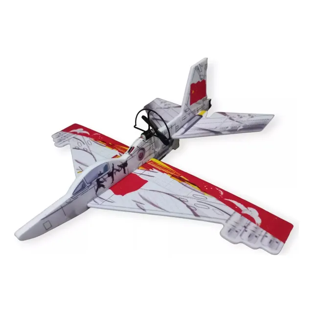 Brinquedo Avião Planador Com Motor, Hélice, Bateria E Led