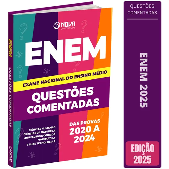 Apostila De Questões Comentadas Para Enem E Vestibular - Exercícios Atualizados E Gabaritados