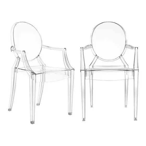 Silla Sillon Ghost Transparente Estilo Luis Xv- Alto Impacto