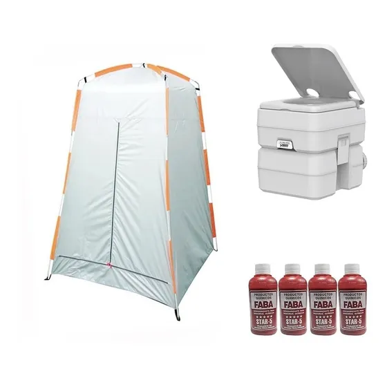 Inodoro Químico 20l + Carpa Pampa Ntk + Disgregantes