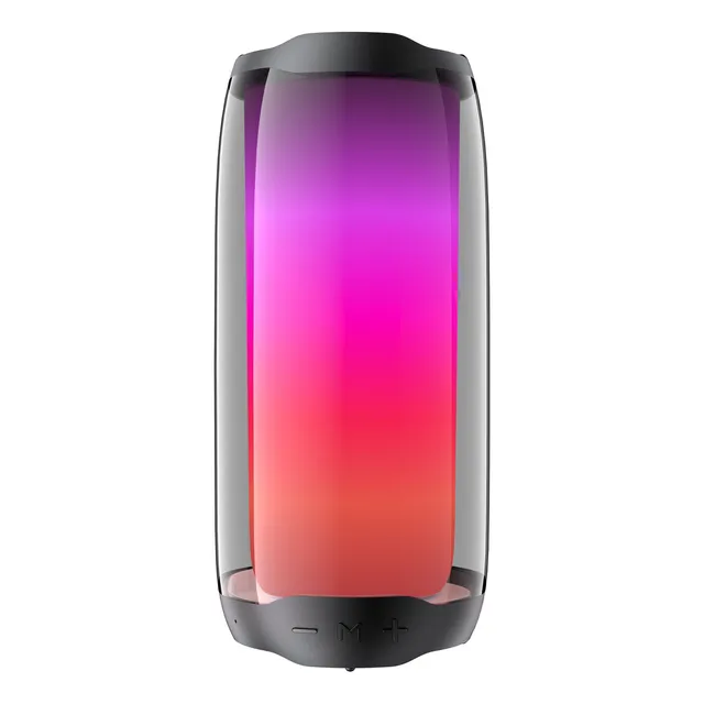 Bocina Portátil Soundbar Kbod Kb-bc45 Negro Tipo Cilindro Luz Led Rgb 2.1 Bluetooth 5.1 Sonido 360 Parlante Speaker Subwoofer Conexión Rápida Wireless Alta Calidad Hifi Usb Aux Tipo C Bateria 1200mah