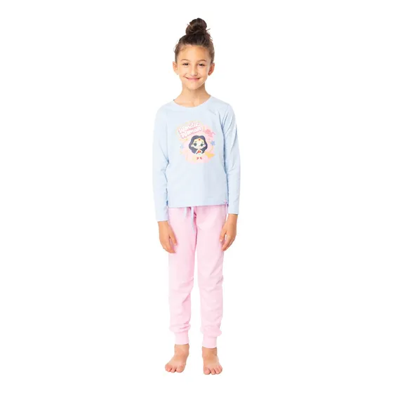 Pijama Largo Niña Algodón Invierno Dc C1 Top