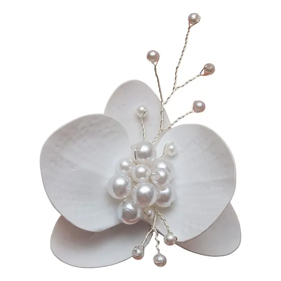 Orquídea Mini Cabelo De Noiva Arranjo Grinalda Enfeite A23