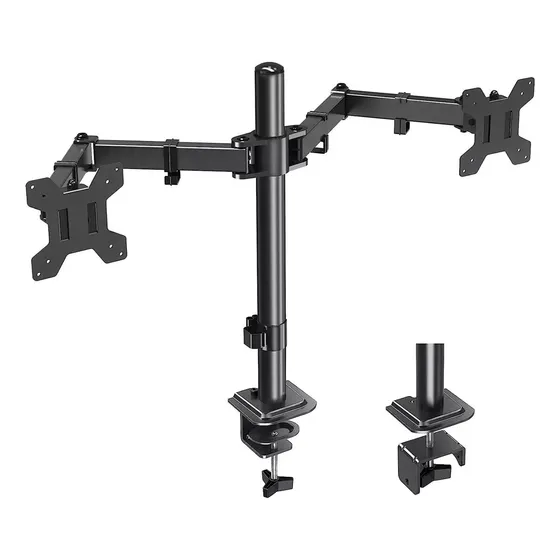 Soporte Para Doble Monitor Movil De Mesa De 17''a 32''.
