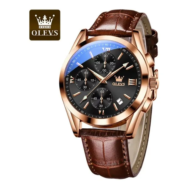 Reloj Analógico Marca Olevs. Correa En Piel. Nuevos.