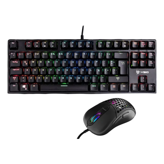 Kit Vsg Teclado Mecánico Alnitak Rgb + Mouse Aquila Air
