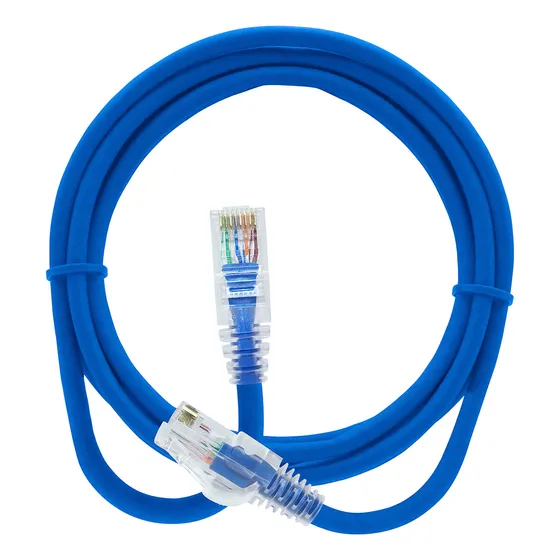 Kit 50 Cabos Patch Cord Cat6 Rj45 - 2 Metros Azul