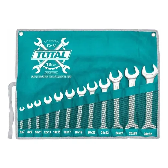 Kit De Llaves Doble Boca Con Manto De 12 Piezas De 6 - 32mm