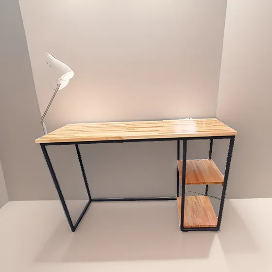 Escritorio De Pc En L Hierro Y Madera Finger Abaldi!!!