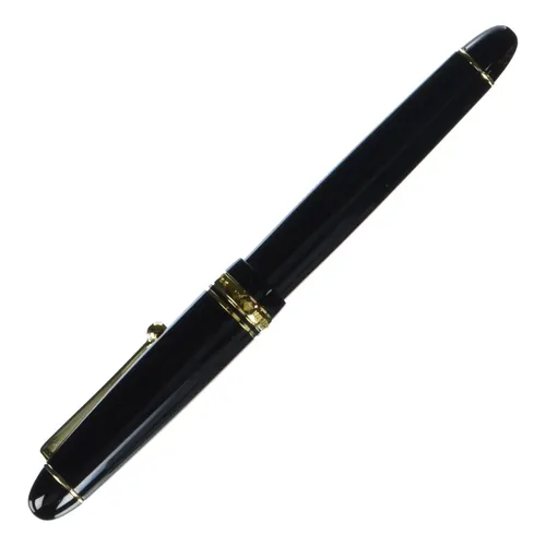 Caneta Tinteiro Pilot Custom 74 Preta com Pena Fina de Ouro 14k
