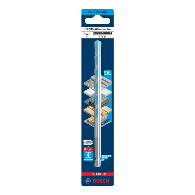 Broca Bosch Expert Hex-9 Multiconstruction Ø5/16x4x6