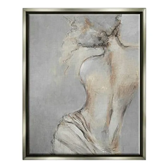 Cuadro Enmarcado De Mujer Desnuda En Estilo Barroco, Diseño 