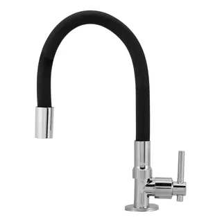 Torneira De Cozinha Flexível Bancada Pia Preta 1/4 De Volta Preto