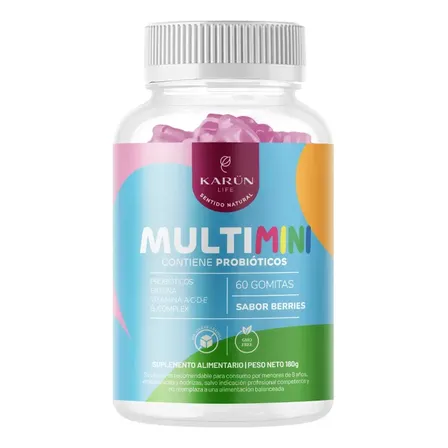 Gomitas Multi Mini Karun Life 60 Un Sabor Cereza