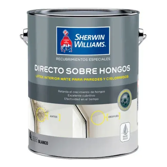 Esmalte Al Agua Directo Sobre Hongos 1gl Sherwin Williams