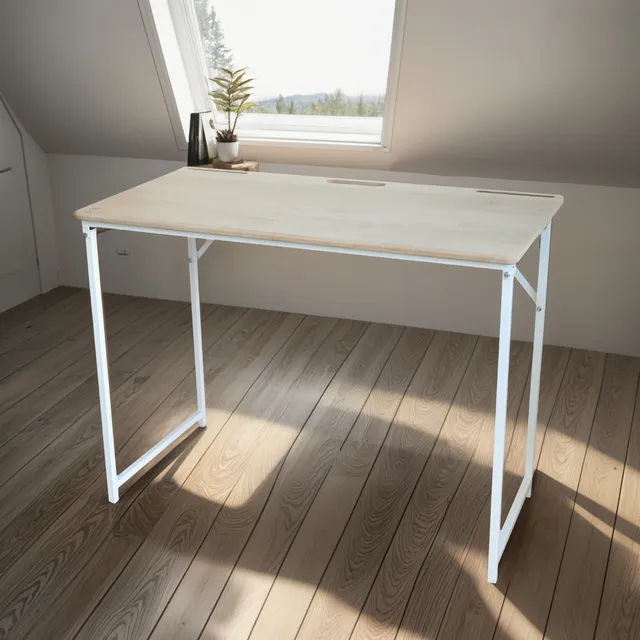 Mesa Escritorio Plegable Moderno Industrial De Melamina 1m