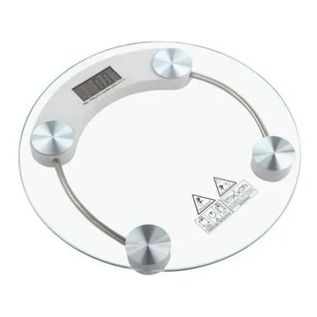 Pesa Digital Redonda Personal Scale Color Transparente