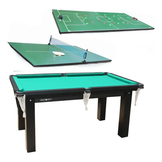 Mesa Sinuca Com Tampo De Ping-pong E Futebol Botão Procópio
