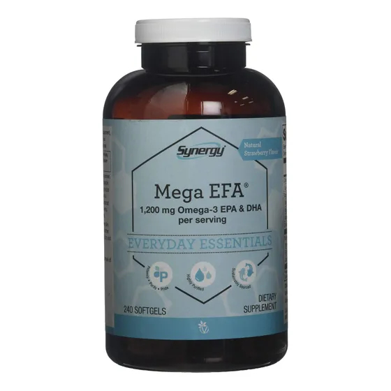 Suplemento Vitacost Synergy Mega Efa Mini Gels 240 Cápsulas