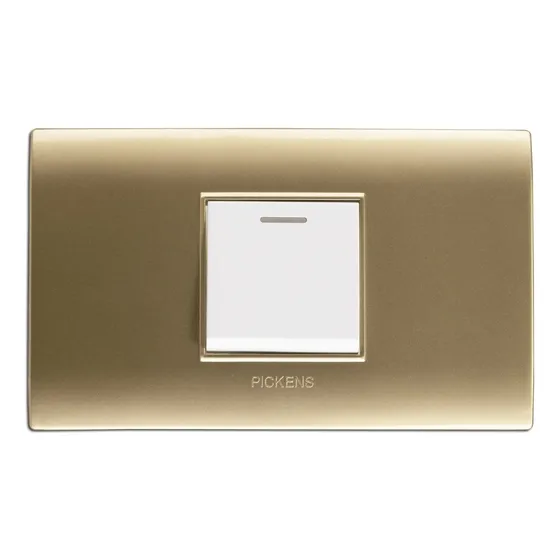 Interruptor Sencillo Champagne Con Blanco 118-01-chbl