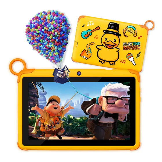 Tableta Kids One Economica E-24 64gb 4gb Ram 7'' Niños Color Dorado