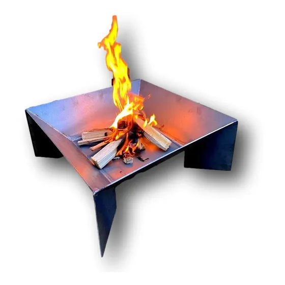 Fogonero Brasero Firepit Leñero Deco Abierto