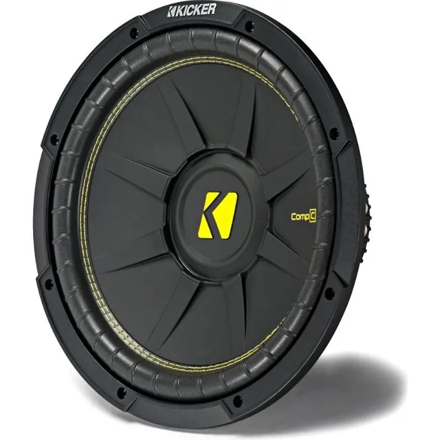 Subwoofer Kicker 12 PuLG 44cwcd124 600w Max Doble Bobina Color Negro/Amarillo