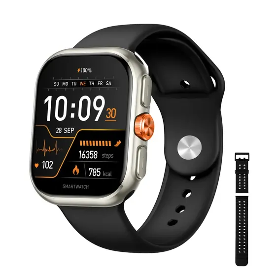 Smartwatch Reloj Inteligente Hombre Olsen URBAN 3S Pantalla Amoled Incluye Correas Titanium Black